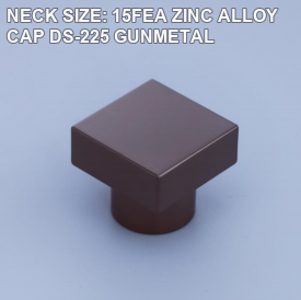 NECK SIZE: 15FEA ZINC ALLOY CAP DS-225 GUNMETAL perfume bottle cap reference