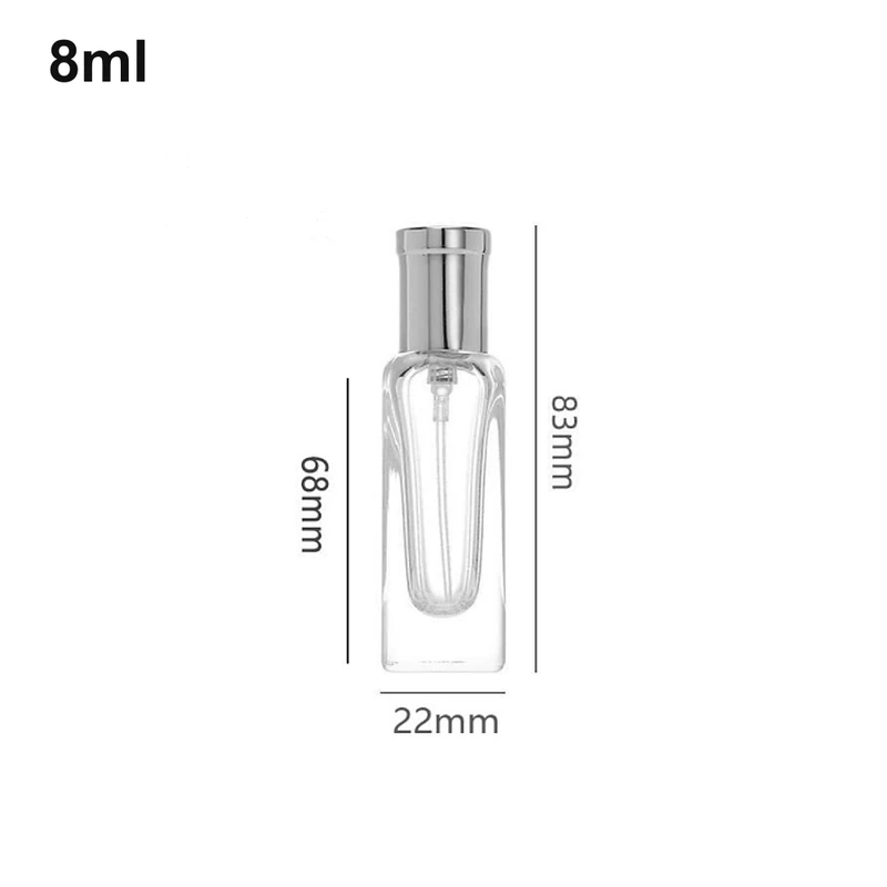 8ml Slim Travel Silver-Cap Perfume Bottle