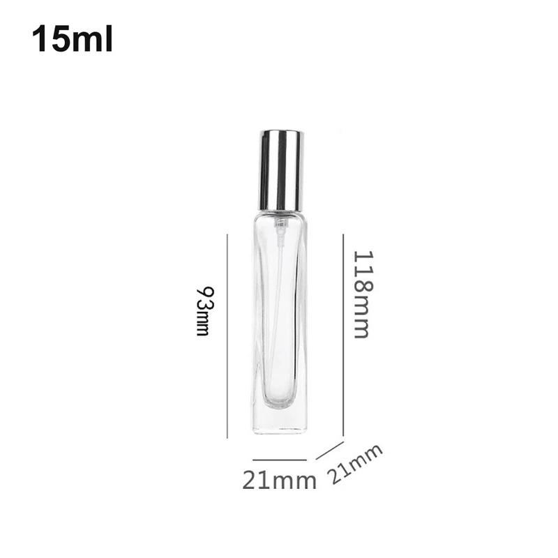 15ml Extra-Slim Silver-Cap Perfume Bottle with dimensions