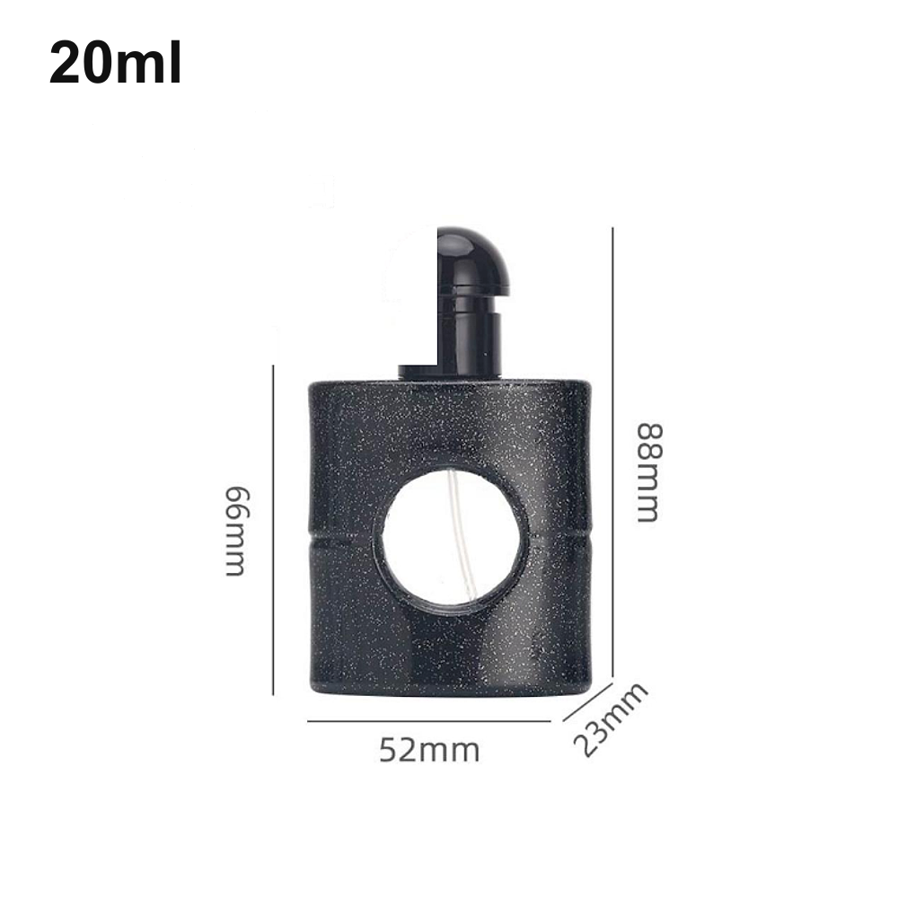 20ml Black Window Exposed-Sprayer Perfume Bottle