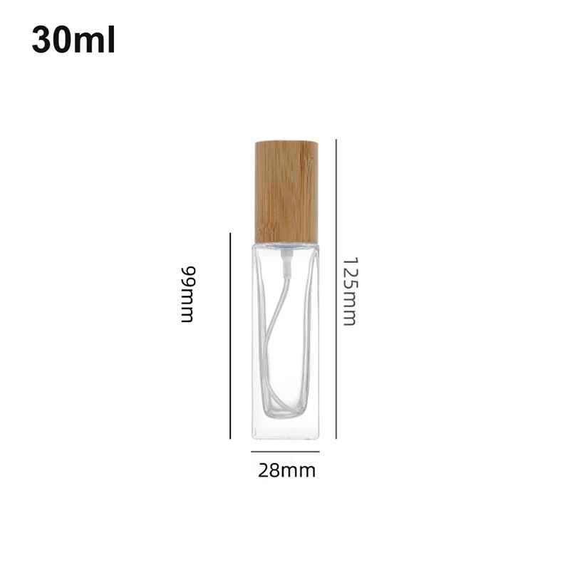 30ml Extra-Slim Wood-Cap Rectangular Perfume Bottle