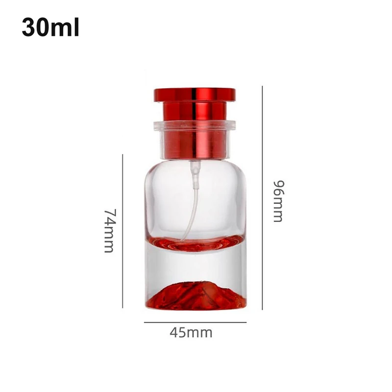 30ml Red Mountain-Base Perfume Bottle with dimensions