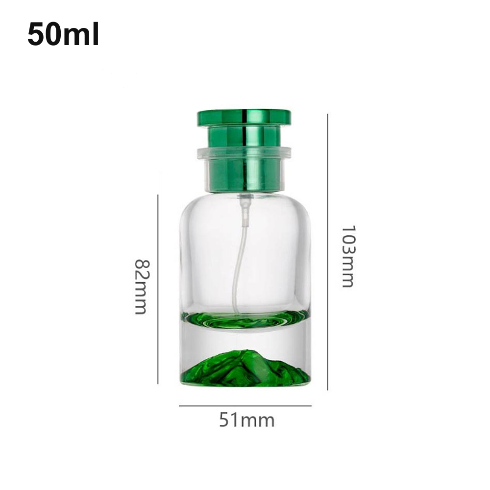 50ml Green Sculpted-Base Perfume Bottle