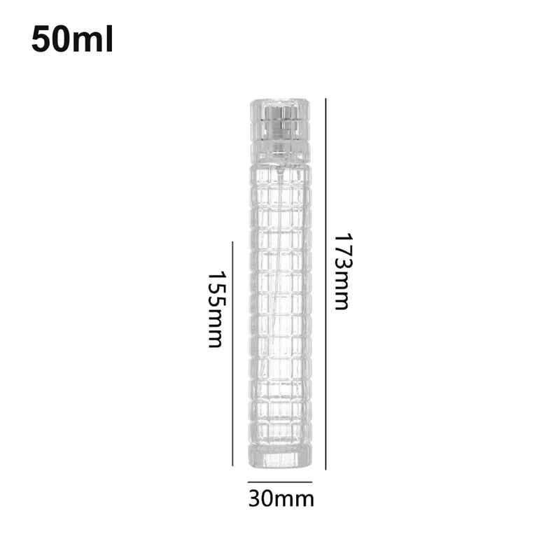 50ml Extra-Slim Grid-Texture Perfume Bottle