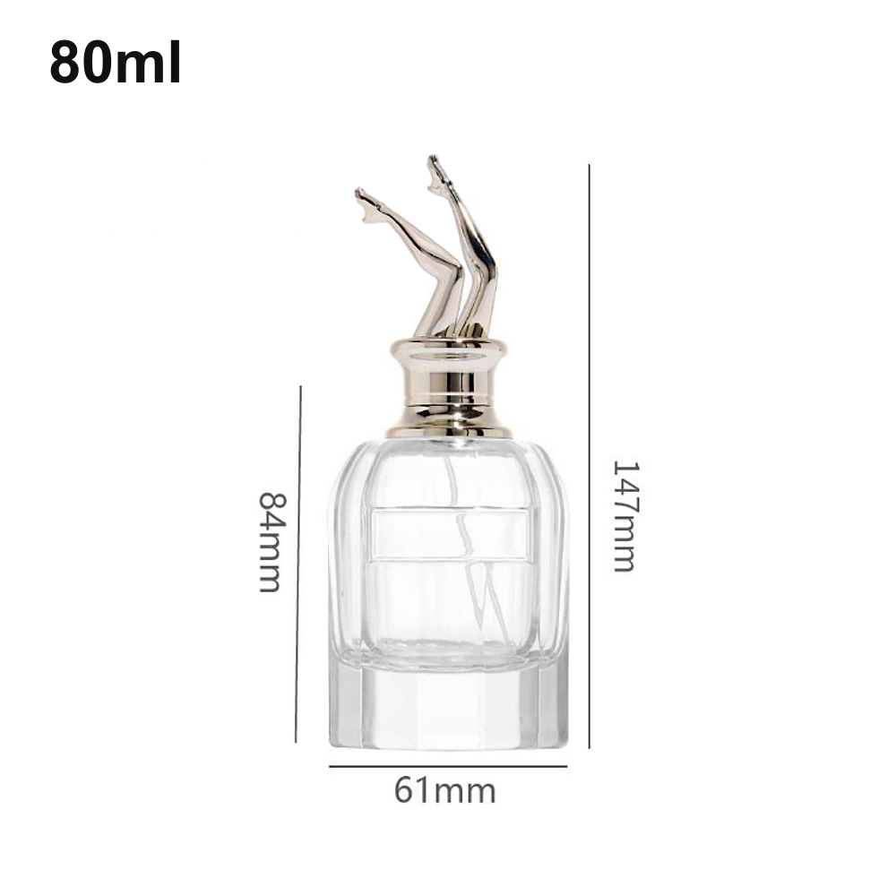 80ml sculptural figure-cap perfume bottle (LUR-0803) with source dimension markings