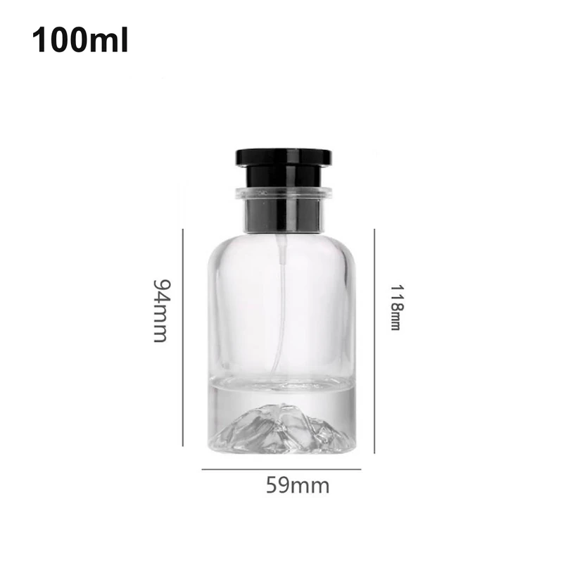 100ml Sculpted-Base Black T-Cap Perfume Bottle
