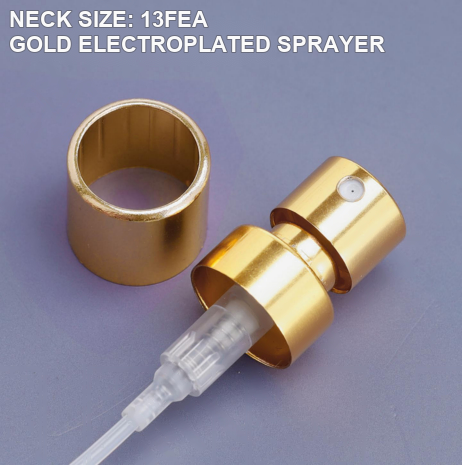NECK SIZE: 13FEA / GOLD ELECTROPLATED SPRAYER perfume sprayer or pump reference