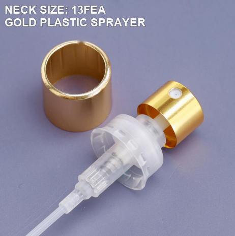 NECK SIZE: 13FEA / GOLD PLASTIC SPRAYER perfume sprayer or pump reference